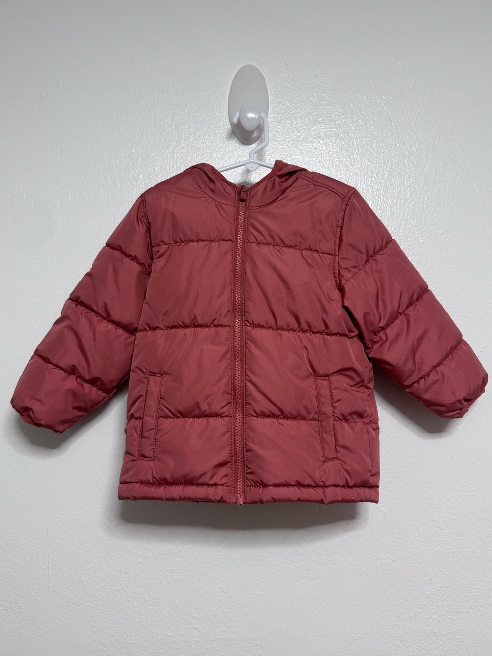 Old Navy girls Hooded Puffer Jacket - Dusty Rose
